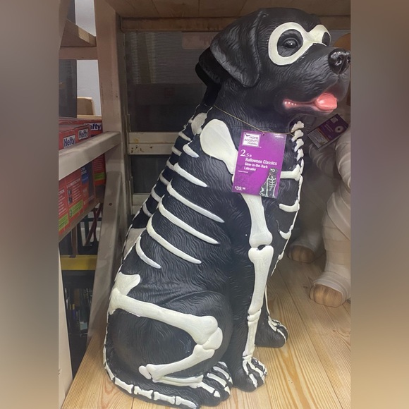 2.5 Ft. Glow-In-The-Dark Labrador Black Lab Dog - Blow Mold Halloween Home Depot - Picture 1 of 1